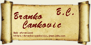 Branko Čanković vizit kartica